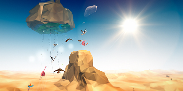 Floating mountains and flying wildebeest makes WebGL a sure-win!